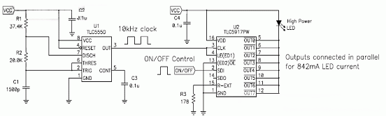 TLC555 r(sh) LED (q)(dng)̎
